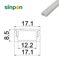 Diffuseur de bande Led étanche en U, facile à découper, serré et monté sous le meuble, profil en aluminium, avec vis et Clips de fin