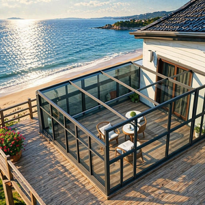 Pabellón <span class=keywords><strong>de</strong></span> Vidrio Moderno con Paneles Templados Duraderos, Diseño Elegante <span class=keywords><strong>de</strong></span> <span class=keywords><strong>Terraza</strong></span> Acristalada <span class=keywords><strong>para</strong></span> Balcón, Colores Personalizables, Garantía <span class=keywords><strong>de</strong></span> 7 Años - Product Image 3