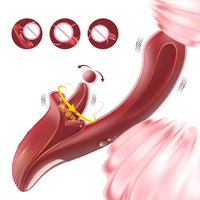 Nuevo Vibrador USB Recargable, Estimulador de Clítoris Femenino, Vibrador con Lengua, Succionador de Pezones Oral, 10 Frecuencias