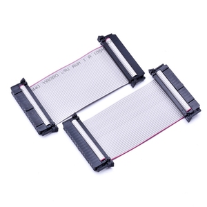 Perakitan Kabel Pita Datar IDC 2.54mm Kabel Pita Abu-abu dengan Konektor IDC Ganda untuk Peralatan Kontrol Industri PCB - Product Image 1