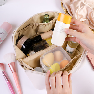 Nouvelle Trousse de Maquillage Personnalisée en Cuir PU Imperméable, Pochette de Toilette Portable, Sac Cosmétique de Voyage pour Femmes - Product Image 3