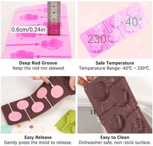 Moule en silicone à 5 cavités pour biscuits enrobés de chocolat, moule à bonbons pour enfants - Product Image 4