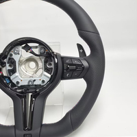 Volant en cuir noir M Sport pour l'intérieur automobile, compatible avec BMW F10 F30 F31 F32 F20 E92 E60 X6 E71 X5 E70 M3 M4 M5 M6