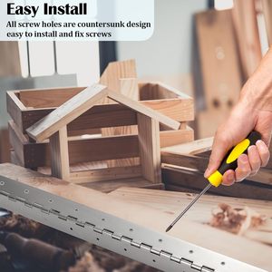 भारी शुल्क स्टेनलेस स्टील निरंतर छेद के साथ भारी शुल्क पॉलिश स्टेनलेस पियानो नाव अलमारियाँ के लिए - Product Image 4