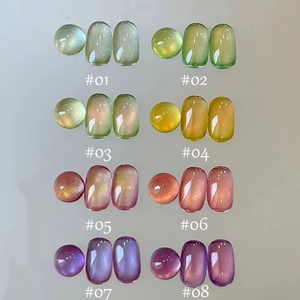 Spring And Summer Colorful Fruit Series Cat Eye <b>Gel</b> <b>Nail</b> Polish New Ice Transparent Whitening Glass Beads <b>Nail</b> Art - Product Image 1