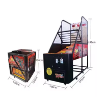 Machine de tir à monnayeur pour salles d'arcade et centres de divertissement, jeu de basket multicolore, durable, facile à utiliser, version anglaise