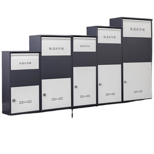 Casillero de Paquetería Independiente para el Hogar, con Cerradura de Llave, Montaje en Pared, Antirrobo, Gabinete de Almacenamiento con Recubrimiento en Polvo, Negro, Blanco, Hierro - Product Image 3