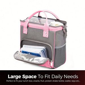 Sac fourre-tout isotherme réutilisable pour pique-nique, sac à bandoulière personnalisé pour femme, sac à main, sac à déjeuner, sac glacière - Product Image 4