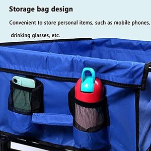 Chariot de camping portable pliable d'extérieur, chariot utilitaire à 4 roues avec poignée réglable, capacité de charge de 100 kg, noir - Product Image 5