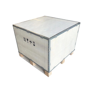 Self-Operated Wooden <b>Crate</b> Plywood Custom Size Steel Strap Reinforced For Machinery Export Packaging - Product Image 1