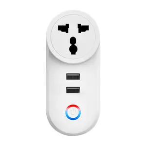 OSWELL 3 Pin Plug South Africa India To Eu Uk Us Outlet Adapter Electrical For Google Home Alexa Tuya Wifi Smart USB Socket