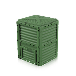 Machine à Composter les Déchets de Jardin 336L Poubelle en <span class=keywords><strong>Plastique</strong></span> Extérieure Bac à Compost Engrais - Product Image 4