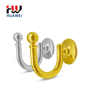 Crochet mural en métal en forme de U moderne HUAWEI, crochet plat pour <span class=keywords><strong>manteau</strong></span> et chapeau, crochet à haute capacité de charge - Product Image 2