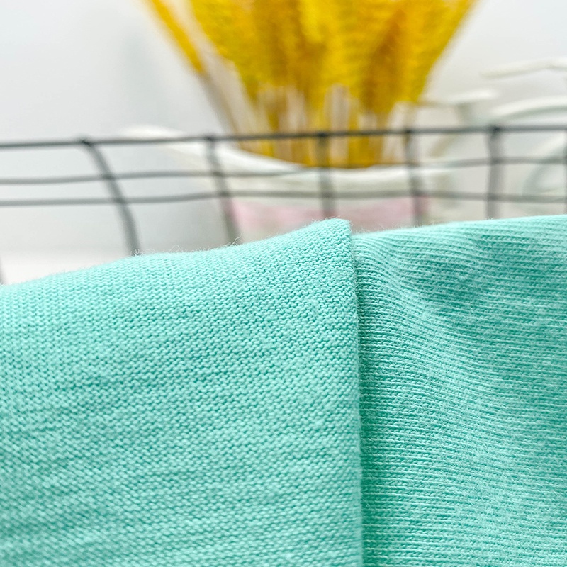 Fabric Textile Raw Material 165Gsm 100% Cotton Knit Organic Cotton Fabric Single Jersey Stock Lot T Shirt Cotton Fabric