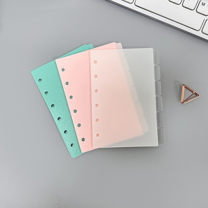 Nhà Máy Bán buôn A5 /A6/A7 PP Frosted Tab Divider cho kế hoạch chất kết dính/Nhựa chỉ số trang đầy màu sắc PP Index Divider với 6 lỗ - Product Image 5