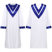 Robes de Chorale Personnalisées avec Logo Brodé et Étole en V pour Cérémonies Religieuses, Baptêmes et Officiants d'Église