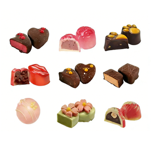 Cioccolatini Ripieni al Cioccolato Fondente, Cioccolato Artigianale Francese all'Ingrosso, Bonbon Colorati di Varie Forme, Regalo di Lusso - Product Image 4