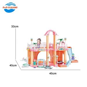 Enfants Villa Château Assembler Princesse Fille Playhouse Cadeau, <span class=keywords><strong>Maison</strong></span> De Poupée En Plastique <span class=keywords><strong>Dreamhouse</strong></span> Meubles Préscolaire Filles Enfants Jouet - Product Image 5