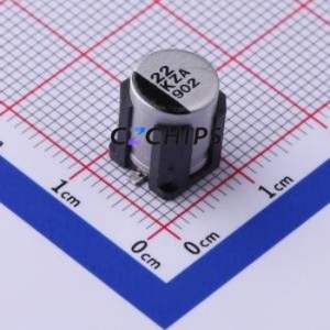 Condensador Electrolítico de Aluminio Híbrido Sólido-Líquido EEHZA1K220V SMD, D8xL10.5mm 22uF 20% 80V 1.55A-100kHz - Product Image 1