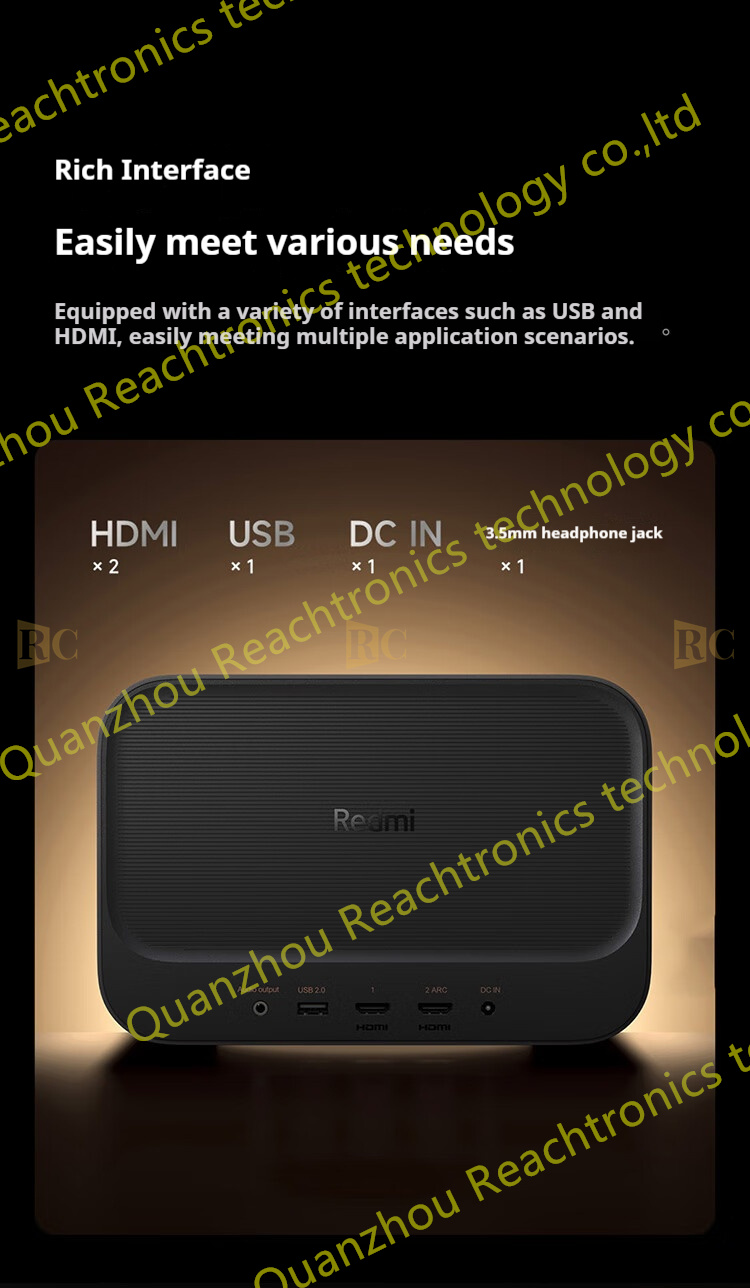 Xiaomi Redmi 3 Pro Projector - 470 Lumens, 1080P Smart