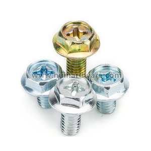 Pernos de Brida con Cabeza Hexagonal y Ranura Cruzada, Zincados, DIN6921 - Product Image 1