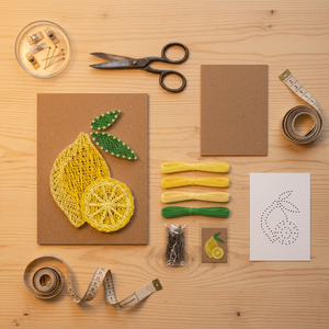 Kit de bricolage pour enfants String Art Motif Citron Jouet artisanal éducatif Décoration murale Cadeau Plastique & Bois 8 ans et plus <span class=keywords><strong>VOSAN</strong></span> - Product Image 3