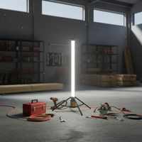 Lampu Sorot LED SMD 100W IP65 dengan Sudut Sorot Lebar yang Dapat Disesuaikan, untuk Penggunaan Gudang, Uplight & Basis Goyang, Pemasangan Plester DIY, Tanpa Kipas