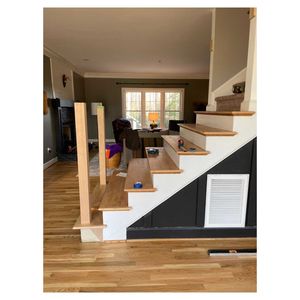 Scala tradizionale con il gradino del Bullnose <span class=keywords><strong>e</strong></span> le balaustre intagliate del fuso per le scale di restauro della casa del periodo - Product Image 2