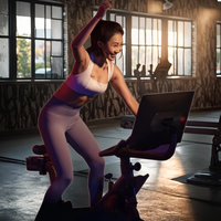Vélo d'entraînement stationnaire Xburn Music Wheel M1 pour la gym et le fitness, vélo de cyclisme d'intérieur avec structure métallique