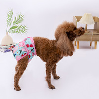Culottes physiologiques imprimées fruits pour chiennes, shorts sanitaires réutilisables, couches pour animaux de compagnie