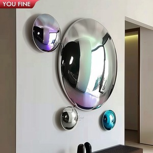 YOUFINE Sculture <span class=keywords><strong>da</strong></span> <span class=keywords><strong>Parete</strong></span> <span class=keywords><strong>in</strong></span> <span class=keywords><strong>Metallo</strong></span> Acciaio Inossidabile Personalizzate Moderne Decorazione Astratta di Forma Irregolare per Hall di Hotel - Product Image 4