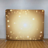 Stand d'exposition pour salon professionnel, toile de fond publicitaire 8ft 10ft, montage rapide avec éclairage