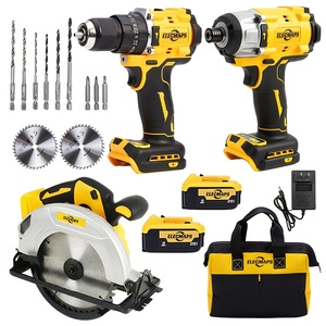 Taladro, Atornillador y Llave Inalámbricos de 20V Sin Escobillas, Recién Mejorados, con Batería de Iones de Litio de 8.0Ah. Para perforaciones domésticas, equipado para mantenimiento - Product Image 1