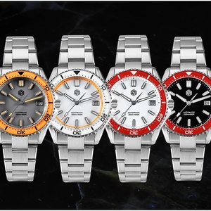 San Martin SN0129D – montre automatique pour hommes, 39mm, mécanique, étanche 20ATM, cadran en émail, lunette en saphir entièrement lumineuse, NH35 - Product Image 5
