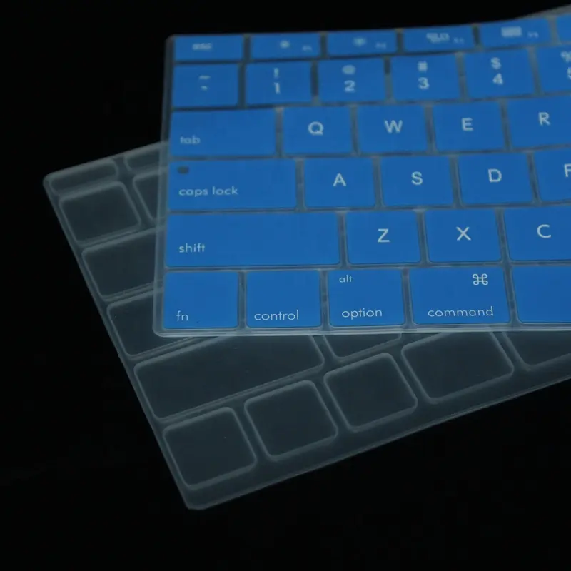Oem personalização versão eua protetor de teclado à prova de poeira, de silicone mac, capa de teclado de macbook