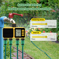 Programmateur d'irrigation solaire programmable à 4 ports, contrôleur de vanne d'eau, chargeur solaire USB, capteur de pluie, minuterie d'arrosage goutte à goutte pour jardin et pelouse