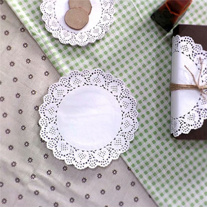 Sous-verres en <span class=keywords><strong>papier</strong></span> classiques ronds écologiques Neatal de 4 à 12 pouces, décoration de table de mariage, fournitures de fête, dessous-de-plat pour la pâtisserie - Product Image 3