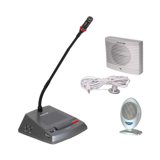 T Dual-way Intercommunication Anti-interference Microphone Talk Through Glass Bank Window Intercom System