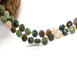 주얼리 제작용 천연석 나석 도매, 6mm 패싯 플랫 라운드 아게이트 자수정 라피스 로즈쿼츠 루비 비즈 - Product Image 2