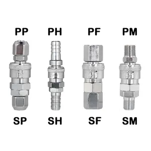 SM SF SH SP Self Locking Hose Coupler Plug Socket Air Compressors Hose One Touch Fittings Coupling Pneumatics Quick Connector