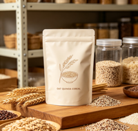 Sachet refermable mat personnalisé avec logo, sans BPA, de qualité alimentaire, pochette verticale givrée pour stockage alimentaire, modèle Z1