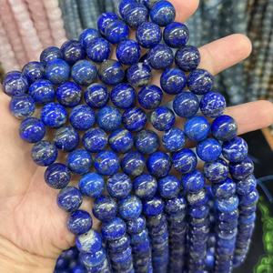Perles de <span class=keywords><strong>Lapis</strong></span> <span class=keywords><strong>Lazuli</strong></span> Naturelles 8mm, Perles Rondes en <span class=keywords><strong>Pierre</strong></span> Naturelle à Puissance Curative pour la Fabrication de Bijoux, Boucles d'Oreilles, Colliers, Artisanat DIY - Product Image 4