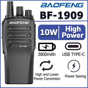 Walkie Talkie <span class=keywords><strong>Baofeng</strong></span> Bf 1909 de <span class=keywords><strong>10w</strong></span> de Alta Potencia, Radio Bidireccional UHF de Largo Alcance, Carga Tipo C, Transmisor Actualizado <span class=keywords><strong>Uv</strong></span> 5r <span class=keywords><strong>Uv</strong></span> <span class=keywords><strong>82</strong></span> - Product Image 2