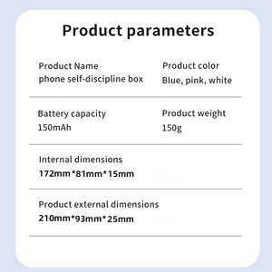 קופסת משמעת עצמית שקופה חדשה לטלפון נייד, מכשיר נייד עם טיימר ללימודים ועבודה במשמעת עצמית, כיסוי לטלפון - Product Image 3
