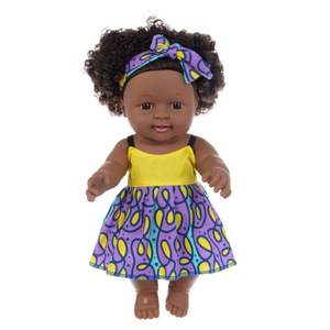 Muñecas Negras Africanas <span class=keywords><strong>Reborn</strong></span> de 8 Pulgadas, Muñecas de Juguete para Niñas, Lindas Muñecas Pequeñas para Niños - Product Image 4