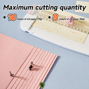 JIELISI Coupe-<span class=keywords><strong>papier</strong></span> A5 de haute qualité pour le bureau Mini coupe-<span class=keywords><strong>papier</strong></span> manuel à glissière avec règle pliante - Product Image 3