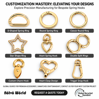 Fermoirs à ressort métalliques de forme personnalisée, colorés, en forme de cœur, d'animal ou d'étoile, boucles de fermeture à pression pour porte-clés, portefeuille, connecteur DIY