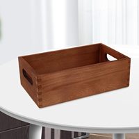 Boîte de caisse en bois avec poignées Boîte de rangement rustique en bois Bacs à panier en bois décoratifs pour fruits légumes