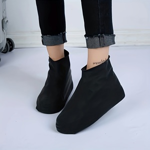 Cubierta de zapatos de lluvia de látex para exteriores duradera gruesa Unisex plegable antideslizante impermeable - Product Image 5