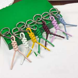 Simple Braided Leather Strap Keychain Minimalist Key Holder Durable Daily Use Bag Charm Fashion Accessory Gifts for Men Women - Product Image 3